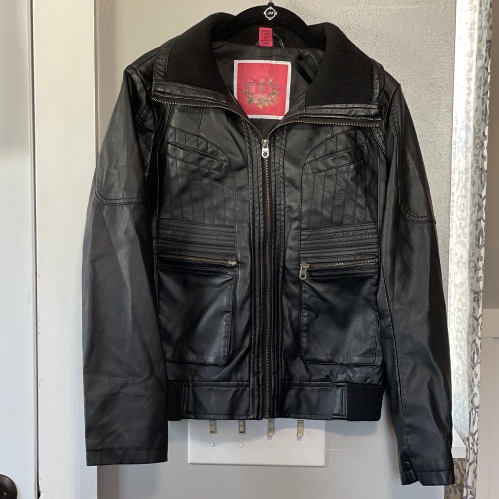 Collection B Moto Jacket Vegan Leather
